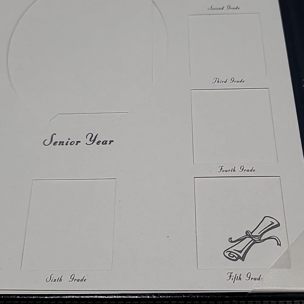 Graduate Portfolio Trifold - New, Unused, Blue & Silver‎